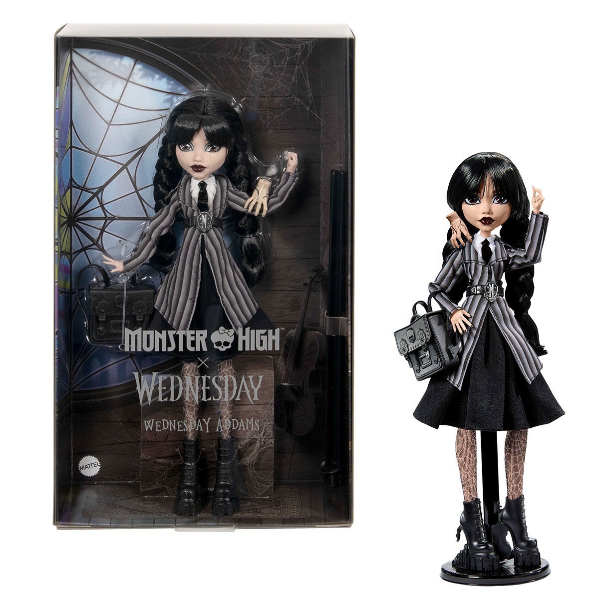 HXJ04 Monster High Wednesday Okul Üniformalı Bebek