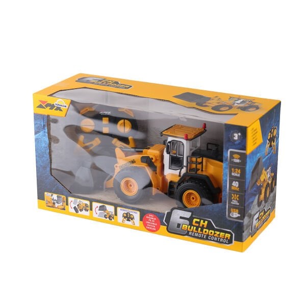 5088 SUN-1:24 IŞIKLI USB ŞARJZLI UZAKTAN KUMANDALI BULDOZER