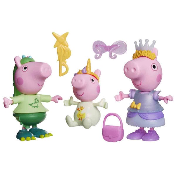 G2508 Peppa Pig 3lü Giydirme Seti - Three Little Piggies Dress-up