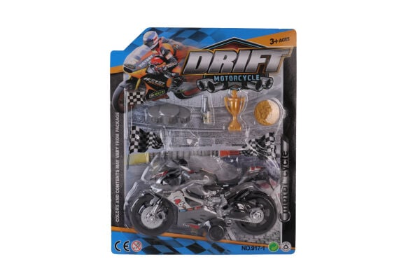 917-1 Kartela Sürtmeli Motorsiklet -Canem Oyuncak