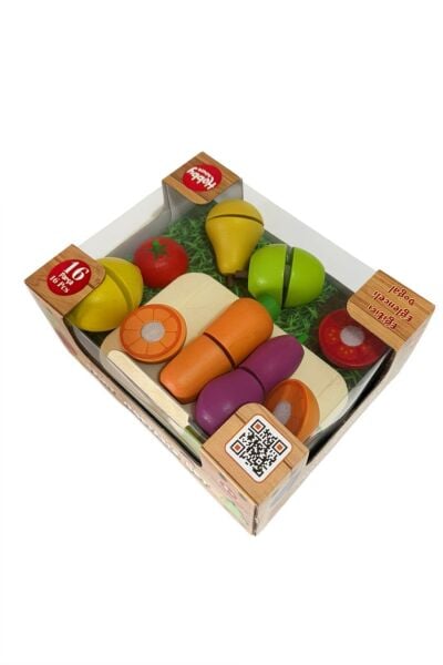 HH2037 AHŞAP MEYVE SEBZE SETİ 16 PARÇA