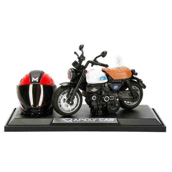 5835 SUN-MYG-MOTOSİKLET 1 14 HONDA MONKEY KASKLI FİGÜR PB 3R SES IŞIK