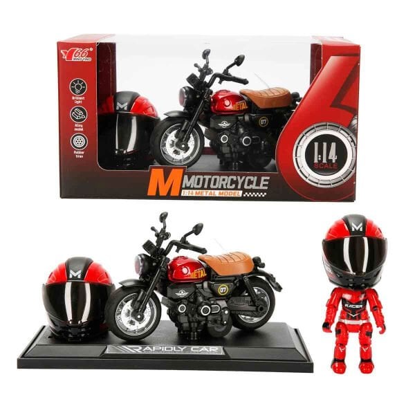 5835 SUN-MYG-MOTOSİKLET 1 14 HONDA MONKEY KASKLI FİGÜR PB 3R SES IŞIK