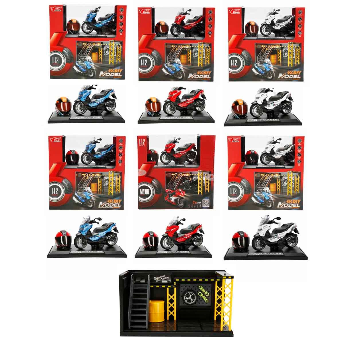 5839 SUN-MYG-MOTOSİKLET 1 12 BMW KASKLI FİGÜR PB.3R SES IŞIK