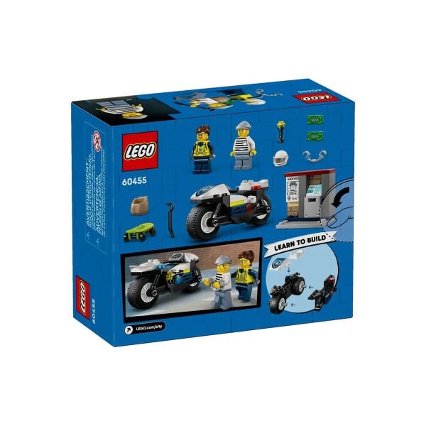 60455 Lego City Polis Motosikleti Takibi 65 parça +4 yaş