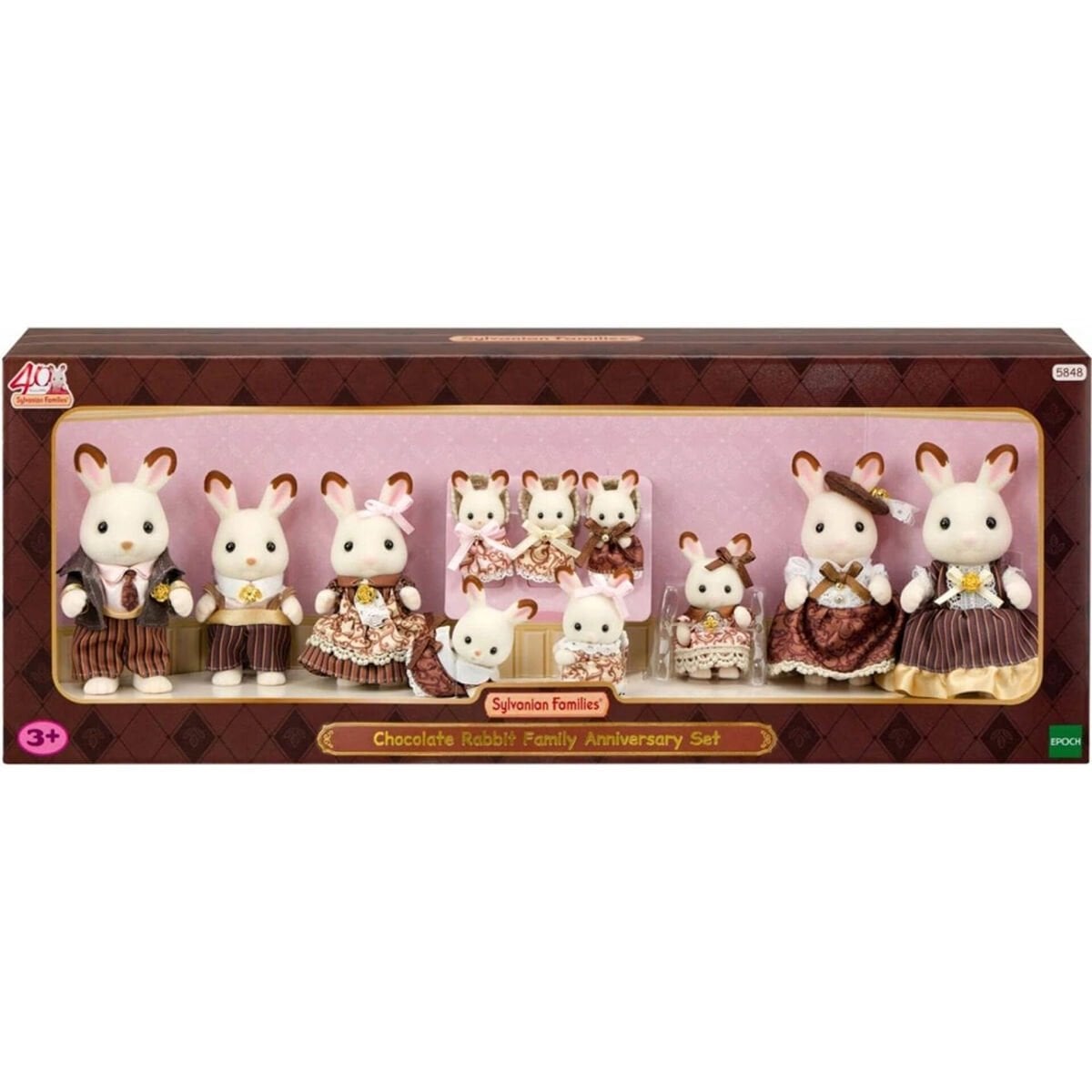 5848 Sylvanian Families Çikolata Kulaklı Tavşan Ailesi Yıldönümü Seti +3 yaş