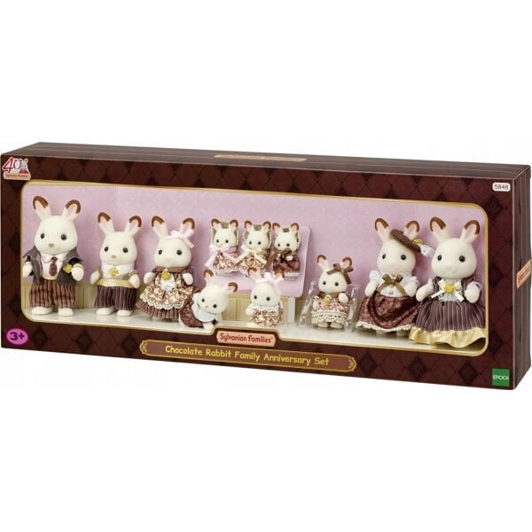 5848 Sylvanian Families Çikolata Kulaklı Tavşan Ailesi Yıldönümü Seti +3 yaş