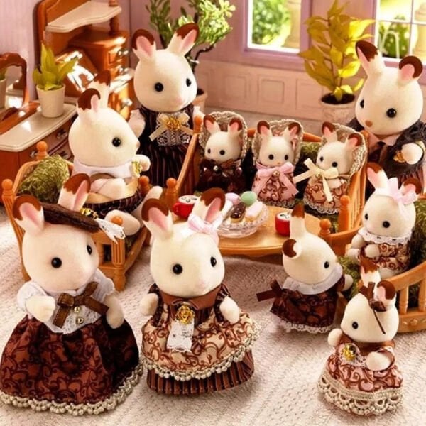5848 Sylvanian Families Çikolata Kulaklı Tavşan Ailesi Yıldönümü Seti +3 yaş