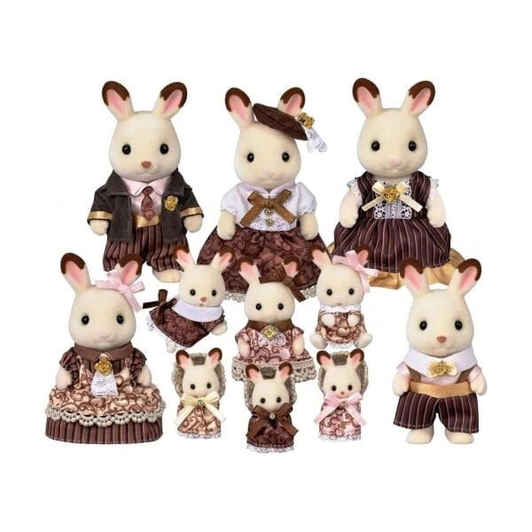 5848 Sylvanian Families Çikolata Kulaklı Tavşan Ailesi Yıldönümü Seti +3 yaş