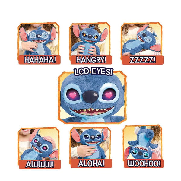 JP11583 Stitch Many Moods LCD Gözlü Elektronik Pelüş 30 cm