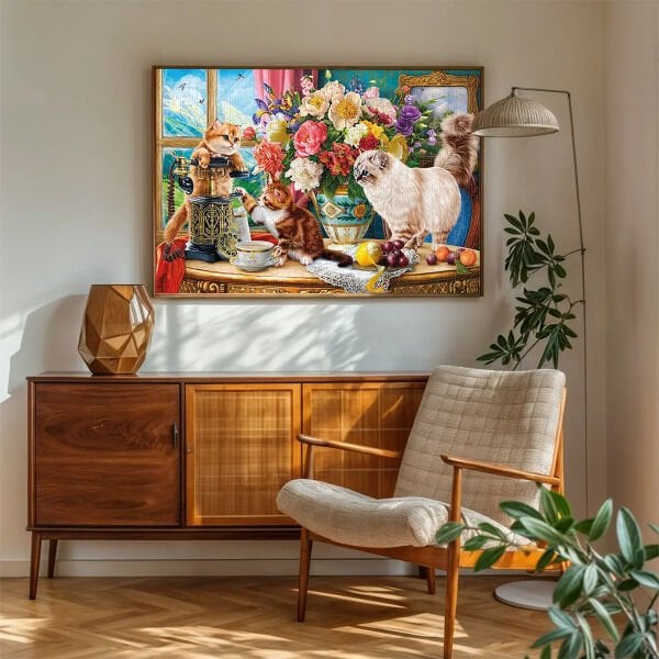 20794 PUZZLE 1000 FAMİLY CATS NEAR THE WİNDOW