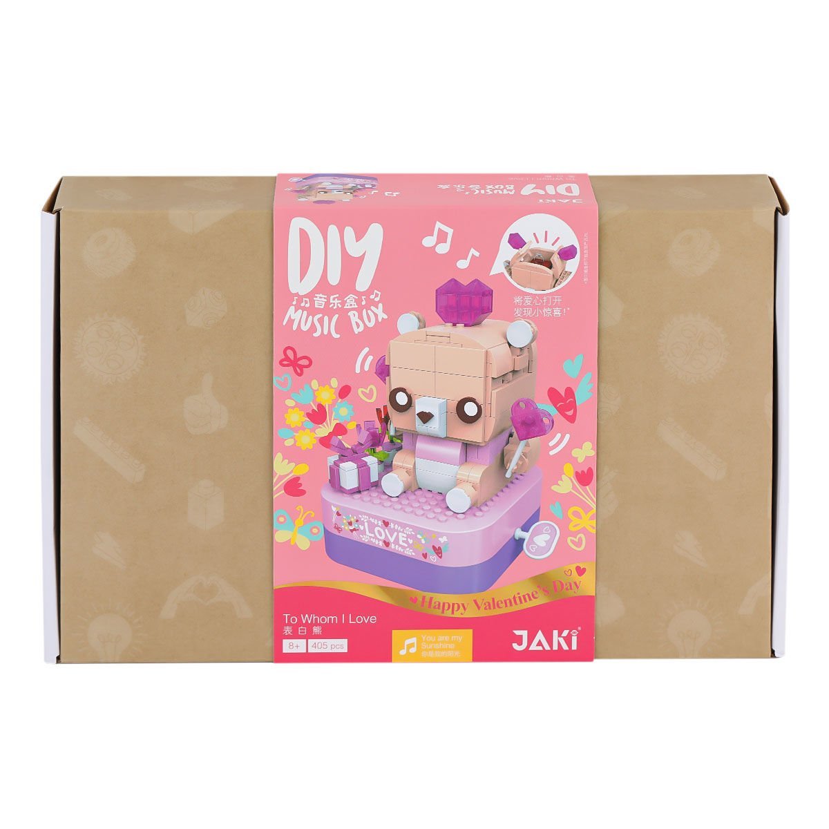 JK1306 Jaki Block - Ayıcıklı Müzik Kutusu 405 Parça Yapım Seti