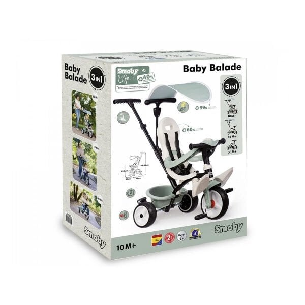 7600741405 Smoby Baby Balade Bej 3 Tekerlekli 3'ü 1 arada Bisiklet +10 ay
