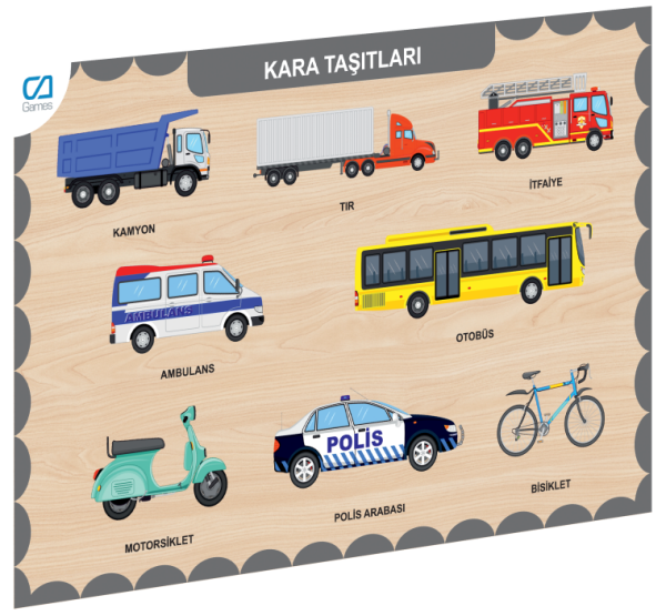 675 CAAHS-3200 CA GAMES AHŞAP KARA TAŞITLARI BUL-TAK