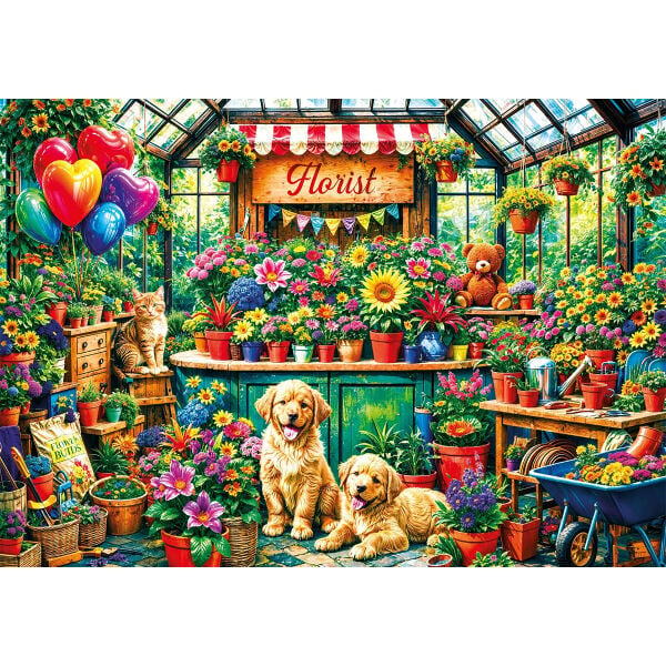 20105 PUZZLE 500 FLOWERS PAWS