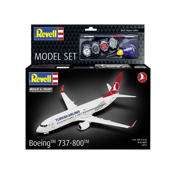63772 Revell - Turkish Airlines Boeing 737-800 1:144 Maket Kiti