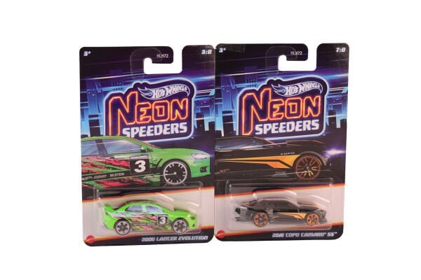 HLH72 Hot Wheels Neon Yarışlar Temalı Arabalar