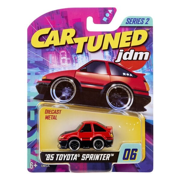 558958 CarTuned JDM 1985-87 Sprinter Trueno GT-Apex AE86 - Siyah Kırmızı Araba