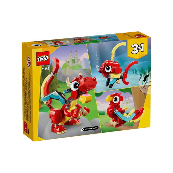 31145 Lego Creator 3ü1 arada Kırmızı Ejderha 149 parça +6 yaş