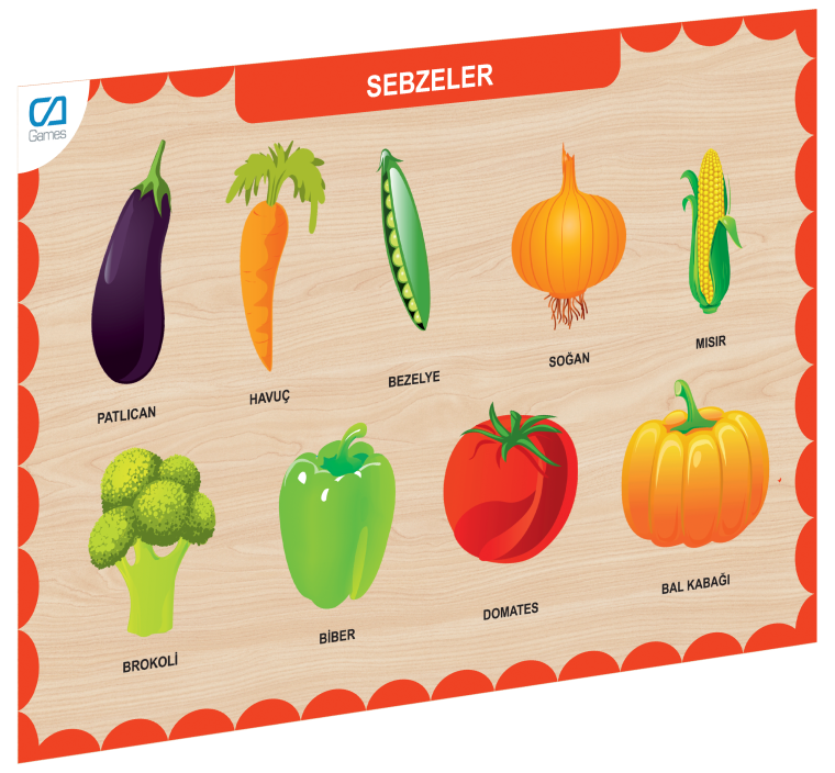 CAAHS-3205 CA GAMES AHŞAP SEBZELER BUL-TAK