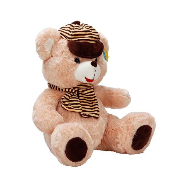 1001521 SUN-SABC-JNH-PFF-SK PELUŞ AYI OTURAN ŞAPKALI ATKILI 50CM 2R