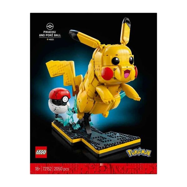 72152 Lego Pokémon Pikachu ve Poké Topu 2050 parça +18 yaş