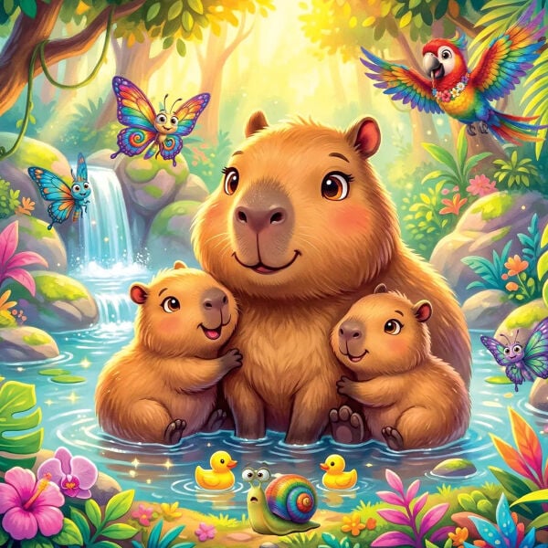 31758 KAPİBARA FAMİLY 50 PARÇA PUZZLE