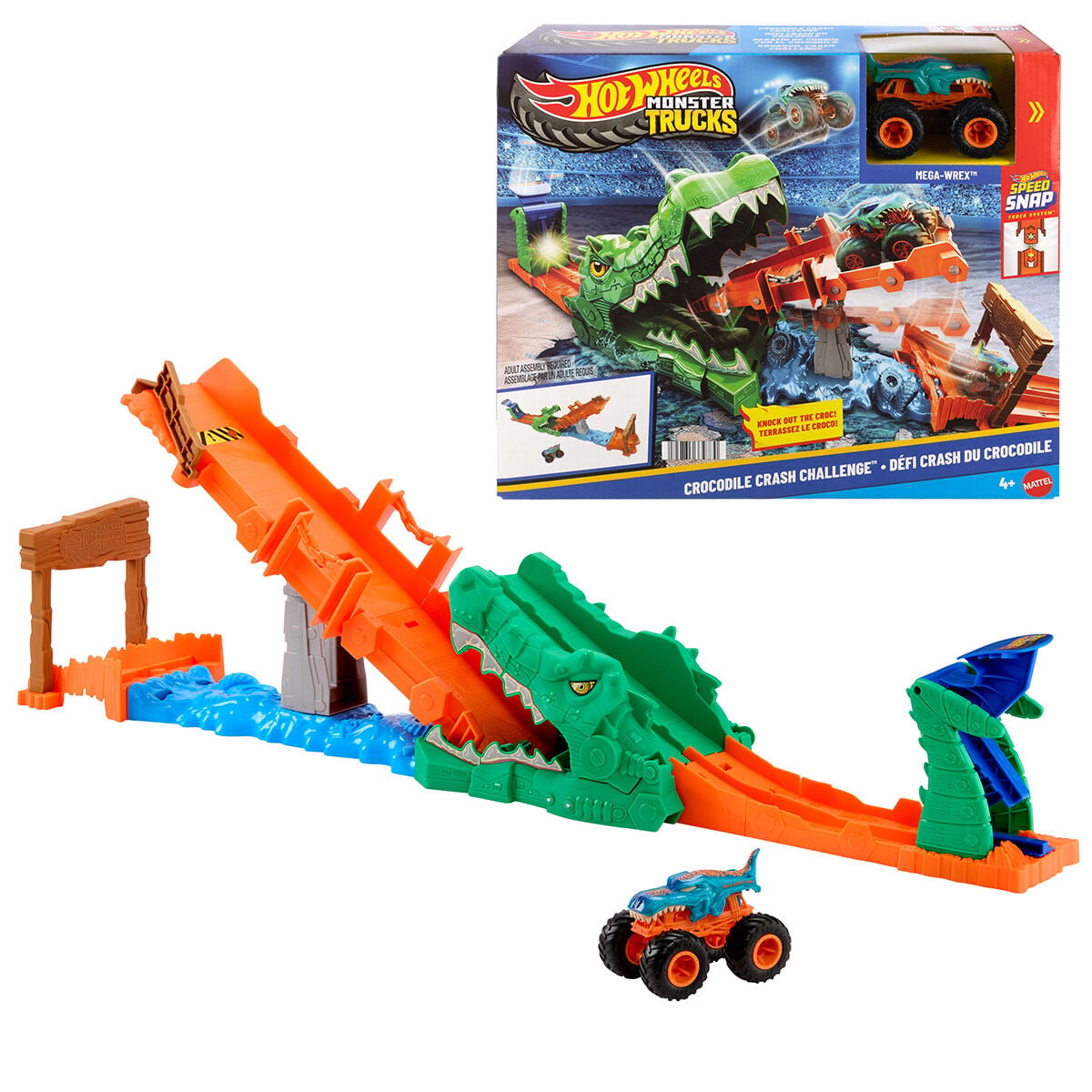 JJN45 Hot Wheels Monster Trucks Timsahı Devir Oyun Seti