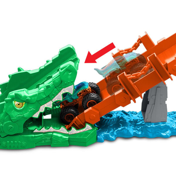 JJN45 Hot Wheels Monster Trucks Timsahı Devir Oyun Seti