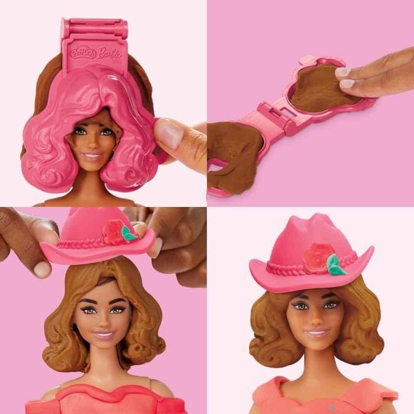 G1360 Play-Doh Barbie Çiçek Desenleri ve Püsküller Hamur Oyun Seti +3 yaş