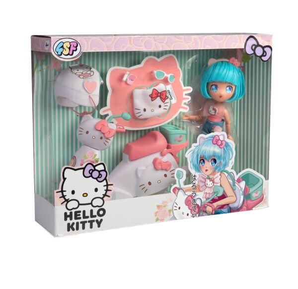 HKTF3000 Hello Kitty Manga Bebek ve Pretty Pink Scooter
