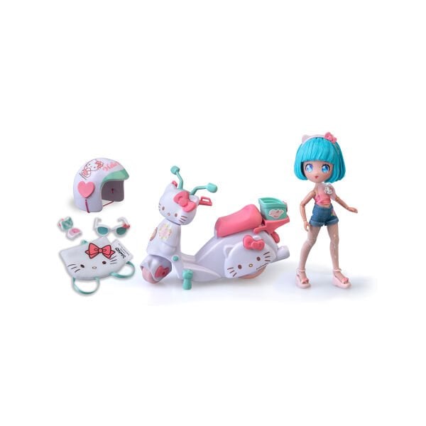 HKTF3000 Hello Kitty Manga Bebek ve Pretty Pink Scooter