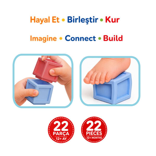 04151 YMUŞAK BLOKLAR KÜBİK 22 PRÇ