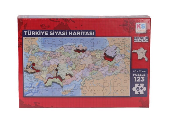 31749 PUZZLE 123 TÜRKİYE SİYASİ HARİTASI