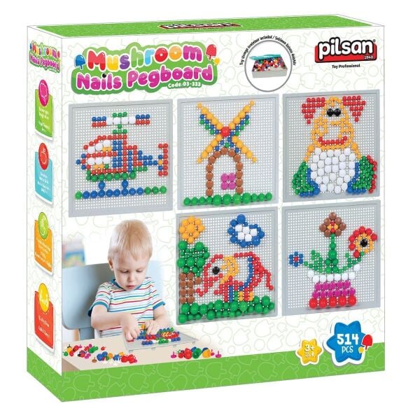 03 333 EĞİTİCİ MANTAR VE DÜĞMELER 512 PARÇA
