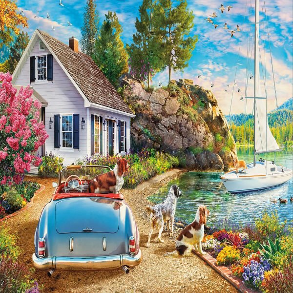 22537 PUZZLE 2000 Dog On The Boat