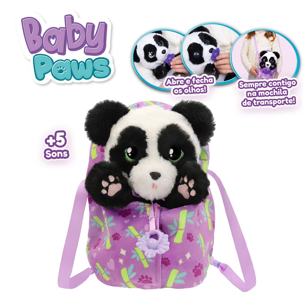 BAW10000 Baby Paws Sesli Panda 20 cm Peluş