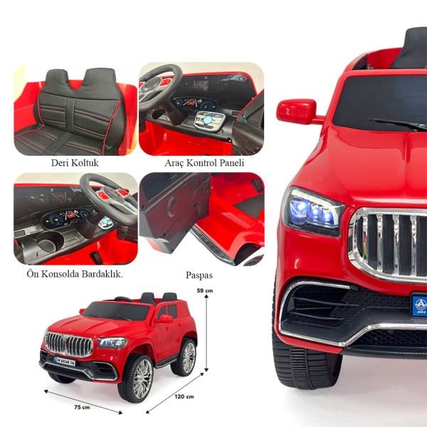 97-176 Bold Kumandalı Akülü Araba Kırmızı 12 Volt -Akar Oyuncak