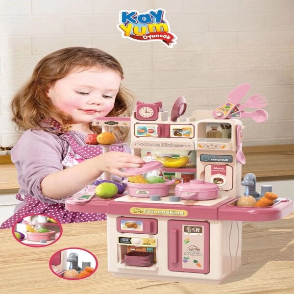 2550 BUHARLI PİLLİ MUTFAK SET PEMBE 16