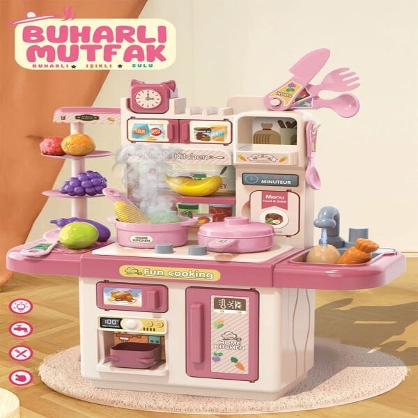 2550 BUHARLI PİLLİ MUTFAK SET PEMBE 16