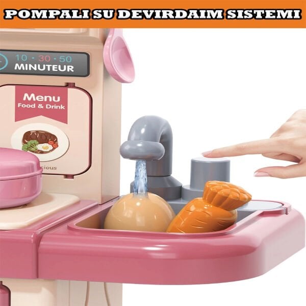 2550 BUHARLI PİLLİ MUTFAK SET PEMBE 16