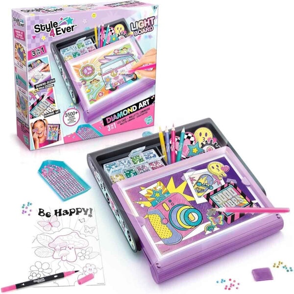 28817 SUN-CNL-HOBİ SET STYLE 4EVER DIAMOND ART 3IN1 IŞIKLI BO