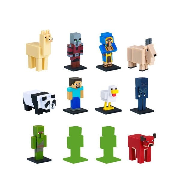 PMI/MC2280 MİNECRAFT 3D TOPPEEZ 12Lİ DELUXE FİGÜR SETİ 2 ASORTİ