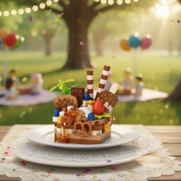 LZ-8642 LOZ ÇİKOLATALI PASTA 160 PARÇA BLOCK OYUNCAK-MİNİ POŞET