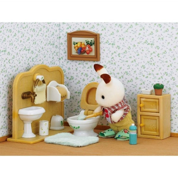5015 Sylvanian Families Çikolata Kulaklı Tavşan Erkek ve Tuvalet Seti +3 yaş