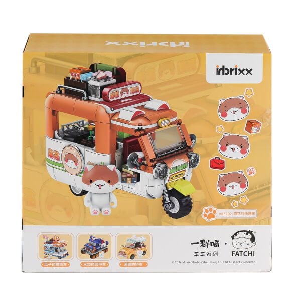 P885302 PANLOS Brick - One Meow Serisi - Mahua'nın Kargo Aracı 615 Parça Yapım Seti