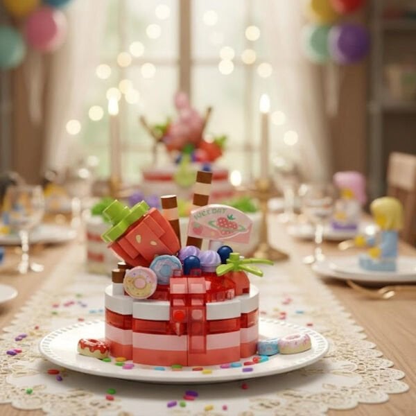 LZ-8644 LOZ ÇİLEKLİ PASTA 160 PARÇA BLOCK OYUNCAK-MİNİ POŞET