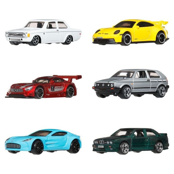 JLB25 Hot Wheels Euro Style 6lı Araç Paketi 1:64