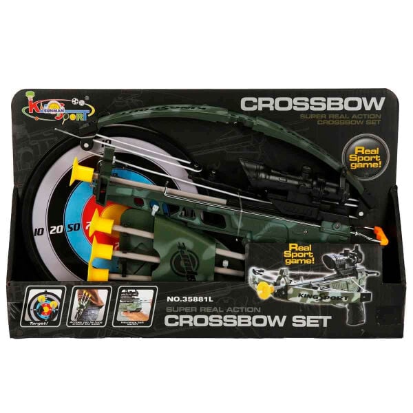 01035881 SUN-YFN-OK SET CROSSBOW ASKERİ 4 VAK OK SADAK HEDEFLİ