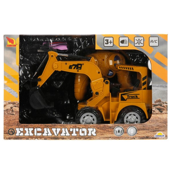 4490 SUN-RST-SNC-R/C İŞ MAKİNESİ EKSKAVATÖR F/F IŞIKLI 3.7V.USB